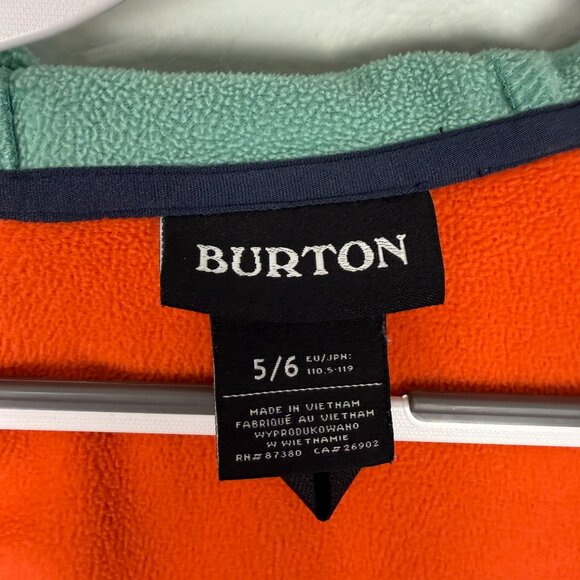 Burton Snowboard Zip Up Sweatshirt Jacket Small Boys Kids Waterproof Sz 5/6 - Picture 11 of 13